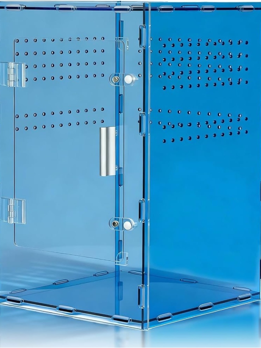 8x8x12 Blue Acrylic Terrarium Vertical for Spider or Reptile